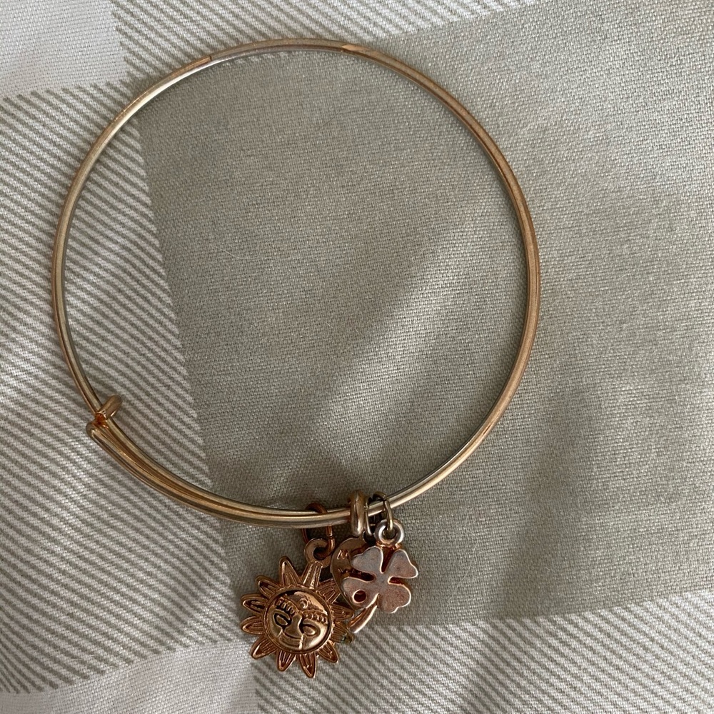 Sun rose gold charm bracelet